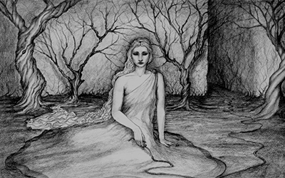 Ariadne at the labyrinth, by Edward Cameron